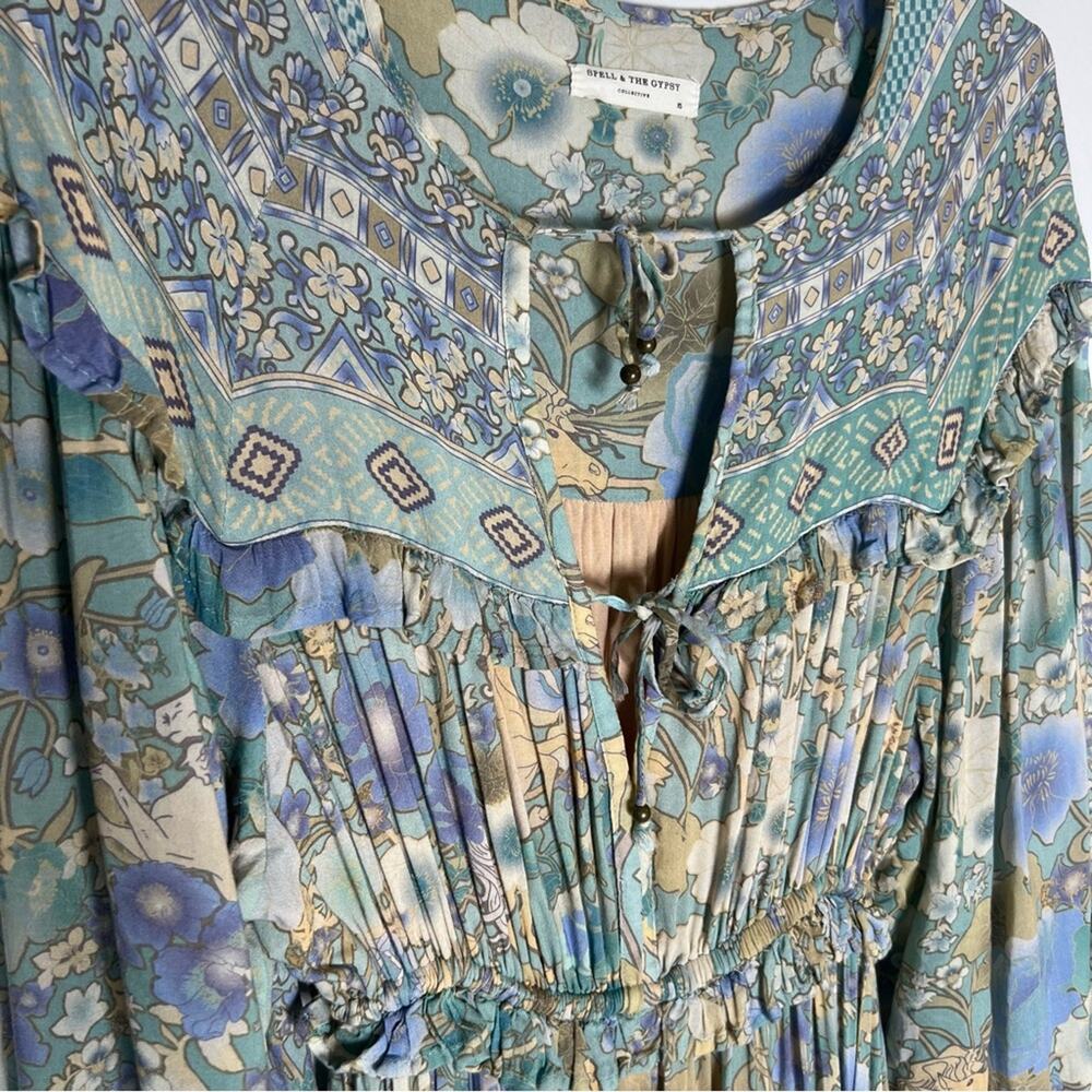 Spell x Free People Amethyst Maxi Dress Turquoise Blue Sz XS - Picture 8 of 15